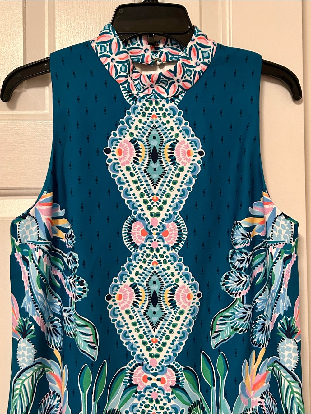 Lilly Pulitzer Brandi Shift Dress Valencia Teal Rain Florist Women's Size 8 - Picture 4 of 10